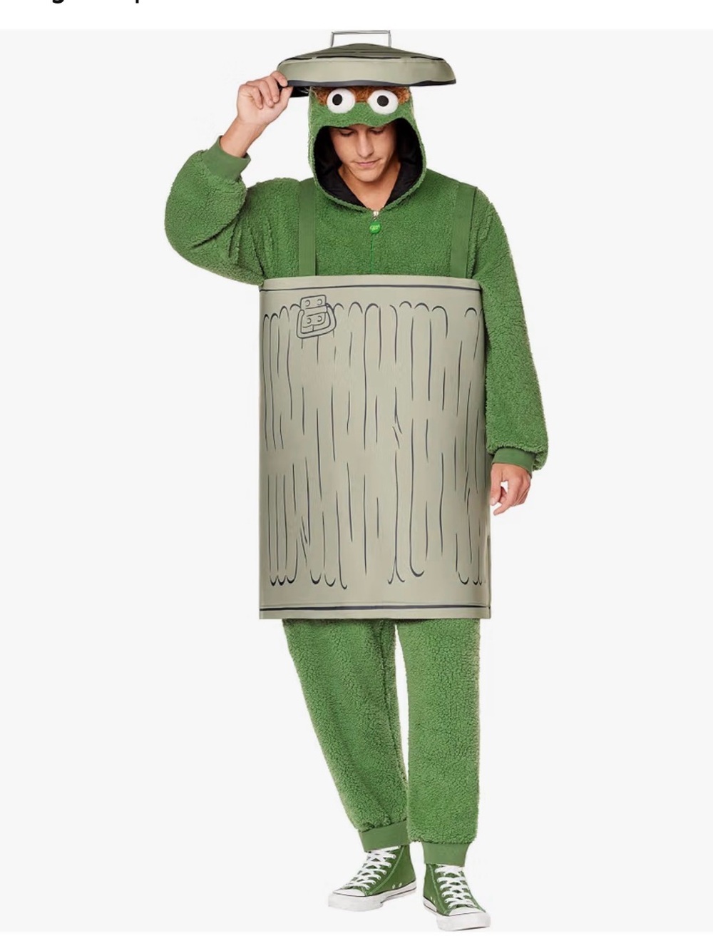 Spirit Halloween Oscar the Grouch Sesame Street Costume size S/M